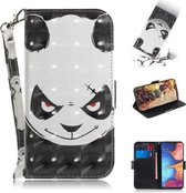 Voor Galaxy M30s 3D Gekleurde Tekening Horizontale Flip Leren Case met Houder & Kaartsleuf & Portemonnee & Lanyard (Angry Bear)