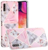 Voor Galaxy A50s Hot Stamping Geometric Marble IMD Craft TPU Beschermhoes (Rhombus)