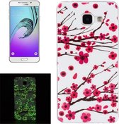 Voor Galaxy A3 (2016) / A310 Noctilucent Plum Pattern IMD Vakmanschap Soft TPU Cover Case