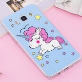 Voor Galaxy J5 (2016) / J510 Noctilucent IMD Horse Pattern Soft TPU Back Case Protector Cover