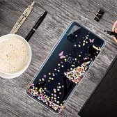Voor OnePlus Nord N10 5G schokbestendig geverfd transparant TPU beschermhoes (meisje)