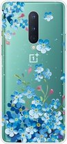 Voor OnePlus 8 schokbestendig geverfd transparant TPU beschermhoes (sterbloem)