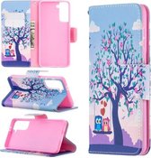 Voor Samsung Galaxy S30 Gekleurde tekening patroon Horizontale flip lederen tas met houder & kaartsleuven & portemonnee (boom)