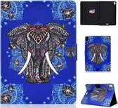 Gekleurde tekening Universal Voltage Craft Cloth TPU beschermhoes, met houder & slaap- / wekfunctie & kaartsleuven & antislipstrip voor iPad Pro 11 inch (2018) (olifant)