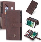 Voor iPhone 6 / 6s / 7/8 POLA Multifunctionele Mode Magnetische Horizontale Flip Leren Case met Kaartsleuven & Portemonnee & Fotolijst & Houder (Koffie)