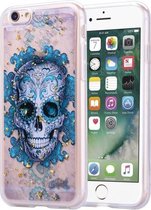 Goudfoliestijl Dropping Glue TPU zachte beschermhoes voor iPhone 6 (schedel)