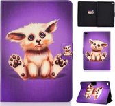 Gekleurde tekening Universal Voltage Craft Cloth TPU beschermhoes, met houder & slaap- / wekfunctie & kaartsleuven & antislipstrip voor iPad 9.7 (2018) / 9.7 (2017) / air / air2 (Fox)