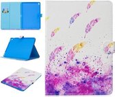 Voor iPad Pro 9.7 Stiksels Horizontale Flip Leren Case met Houder & Kaartsleuven & Slaap- / Wekfunctie (Waterverfveren)