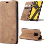 Voor Geschikt voor Xiaomi Redmi Note 9 Pro / Note 9 Pro Max / Note 9s CaseMe 013 Multifunctionele horizontale flip lederen tas, met kaartsleuf & houder & portemonnee (bruin)