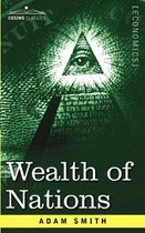 Boek 'Wealth of Nations' van Adam Smith, met een piramide en het alziend oog.