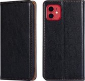 Voor iPhone 11 PU + TPU glanzende olie effen kleur magnetische horizontale flip lederen tas met houder & kaartsleuf & portemonnee (zwart)