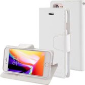GOOSPERY SONATA DAGBOEK Voor iPhone SE 2020 & 8 & 7 Zakelijke stijl magnetische sluiting Horizontale flip lederen tas met houder & kaartsleuven & portemonnee (wit)