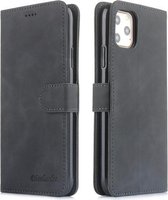Voor iPhone 11 Pro Max Diaobaolee Pure Fresh Texture Horizontale Flip Leather Case, met houder & kaartsleuf & portemonnee & fotolijst (zwart)