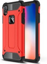 TPU + PC Armor Combination Back Cover Case voor iPhone XR (rood)
