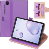 Voor Samsung Galaxy Tab A7.0 T500 (2020) Retro Textuur PU + TPU Horizontale Flip Leren Case met Houder & Kaartsleuven & Handriem (Paars)