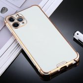 Voor iPhone 11 Pro Max SULADA Colorful Shield Series TPU + Plating Edge beschermhoes (wit)