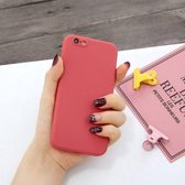 Voor iPhone 6 & 6s Magic Cube Frosted Silicone Shockproof Full Coverage Beschermhoes (Rood)