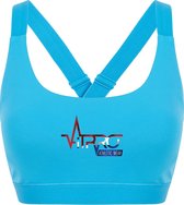 FitProWear Dames Sporttop Taurito - Blauw - Maat XS - Sport Beha - Sport BH - Fitness kleding - Sporthemd - Sportshirt - Fitness top - Fitness BH - Fitness Beha - Taurito - Crop To