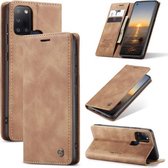 Voor Samsung Galaxy A21s CaseMe-013 Multifunctionele Retro Frosted Horizontale Flip Leren Case met Kaartsleuf & Houder & Portemonnee (Bruin)