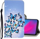 Voor Vivo Y91C 3D Gekleurde Tekening Horizontale Flip PU Leren Case met Houder & Kaartsleuven & Portemonnee (Meerdere Vlinders)