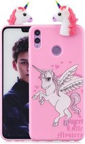 Voor Huawei Honor 8X schokbestendige cartoon TPU beschermhoes (eenhoorn)