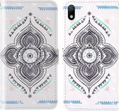 Voor Huawei Y5 (2019) 3D-schilderij Gekleurde tekening Patroon Horizontaal Flip TPU + PU lederen tas met houder & kaartsleuven & portemonnee & lanyard (tol)