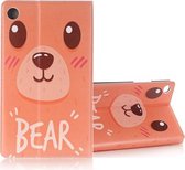 Schokbestendige Shy Bear-patroon Horizontale Flip Leren Case voor Huawei MediaPad M5 8 inch, met Portemonnee & Houder & Kaartsleuven & Fotolijst