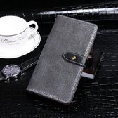 Voor HTC Desire 19 Plus idewei Crocodile Texture Horizontale Flip lederen tas met houder & kaartsleuven & portemonnee (grijs)