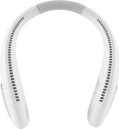 Hangende nek kleine ventilator USB draagbare sport buitenoplaadventilator (wit)