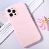 Magische kubus Frosted siliconen schokbestendige volledige dekking beschermhoes voor iPhone 12 Pro Max (roze)