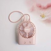 Oplaadbare schattige miniventilator-desktop (roze)