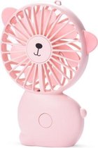 USB kleine ventilator Draagbaar nachtlampje Oplaadbare handventilator (roze)