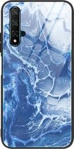 Voor Huawei Honor 20 / nova 5T marmeren patroon glas beschermhoes (DL03)