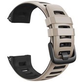 Voor Garmin Instinct / Instinct Esports Tweekleurige siliconen vervangende band horlogeband (toendra wit + zwart)
