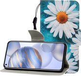 Voor Huawei Honor 30 Pro Gekleurde Tekening Horizontale Flip Leren Case met Houder & Kaartsleuf & Portemonnee (Chrysanthemum)