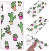 Voor Galaxy Note 10 Gekleurd tekeningpatroon Zeer transparant TPU beschermhoes (Cactus)