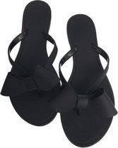Effen kleur sandalen strand slippers, maat: 38 (zwart)