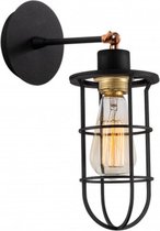 Moderne wandlamp zwart zilver | Michigan