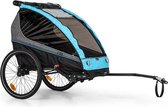 KLARFIT Kiddy King fietsaanhanger voor kinderen - joggerbuggy - tweezits - laadgewicht 40 kg - Geschikt voor alle fietsen met 26"