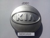 Kia naafdoppen 60mm 50mm zilver - Set van 4 stuks