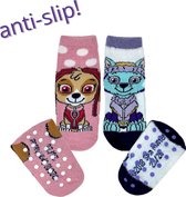 Paw Patrol Sokken | 2 Paar | Paars en Roze | Dik en Zacht | Anti Slip | Maat 31-34