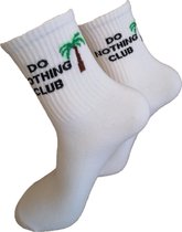 Verjaardag cadeautje voor hem en haar - Do Nothing Club Sokken - Tekenfilm Sokken - Tennis Leuke sokken - Vrolijke sokken - Luckyday Socks - Sokken met tekst - Aparte Sokken - Sock