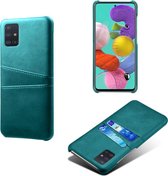 Samsung Galaxy A51 Telefoonhoesje | PU Leren Back Cover | Pasjeshouder | Groen