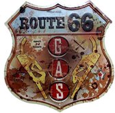 Retro Vintage Muur Decoratie uit Metaal Route 66 1