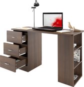 Piranha Furniture Guppy Bureau - Donker Walnoot - Laden - Planken - Opslagruimte - PC54w