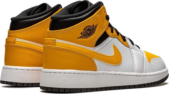 Nike Air Jordan 1 Mid (GS) White/University Gold/Black, EUR 37,5 | bol.com