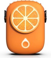 LY-ZYF02 Mini Hangende Nekventilator Draagbare Handheld Buitenventilator (Oranje)