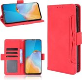 Voor Cubot Note 20 / Note 20 Pro Skin Feel Calf Texture Horizontale Flip lederen tas met houder & kaartsleuven & fotolijst (rood)