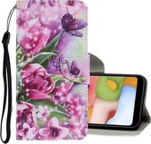 Voor Xiaomi Redmi Note 9 Pro / 9 Pro Max / 9s Gekleurd tekeningpatroon Horizontale flip PU lederen tas met houder & kaartsleuven & portemonnee & lanyard (Rose Butterfly)