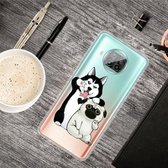 Voor Xiaomi Mi 10T Lite 5G schokbestendig geverfd transparant TPU beschermhoes (selfie hond)